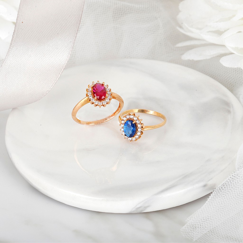 Cincin Emas Lady Diana 16K - Toko Emas Gadjah