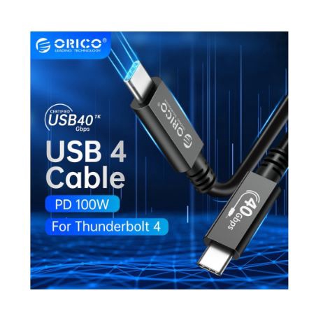 Type-c thunderbolt to usb c 4.0 cable Orico 50cm 40GBps 100w pd 8k 60hz usb4 u4a-05 u4a05