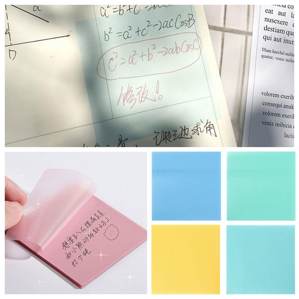 Populer Transparan Sticky Notes Scrapbooking Dekorasi Alat Tulis Notepad Perlengkapan Kantor Sekolah Memo Pad