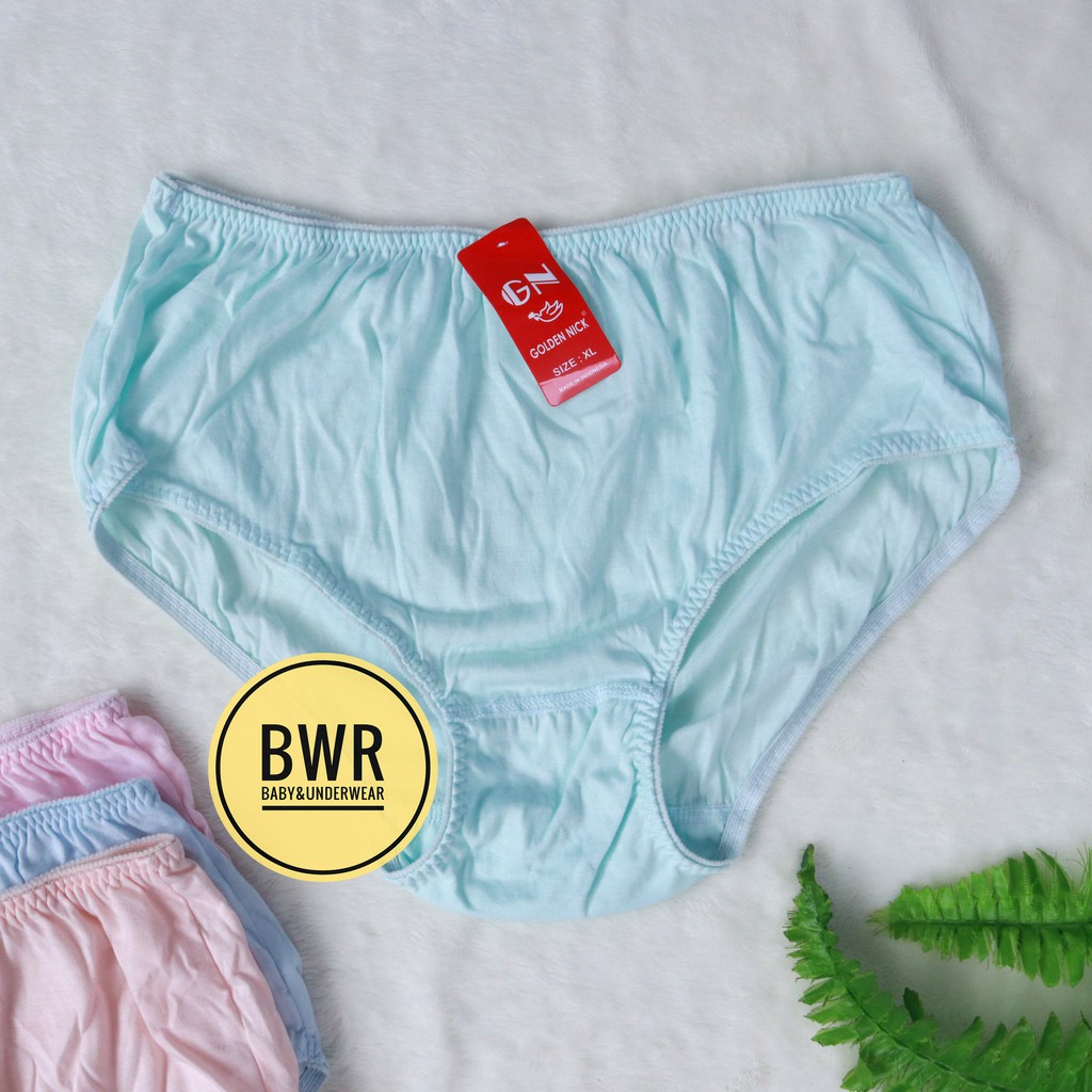 [ 6pc ] CD Golden Nick 381 Muda Celana Dalam Wanita Karet Renda - Bwr
