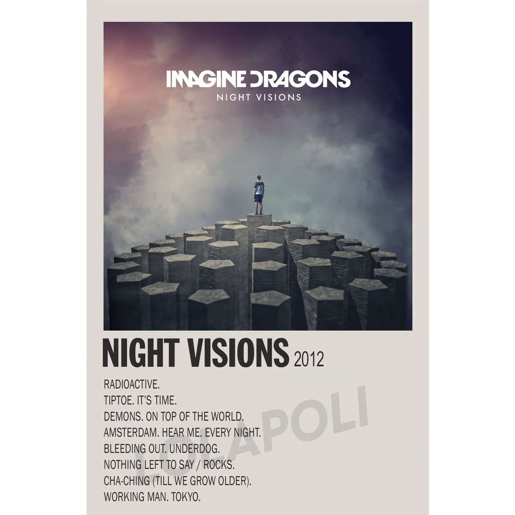 Poster Cover Album Night Visions - Imagine Dragons