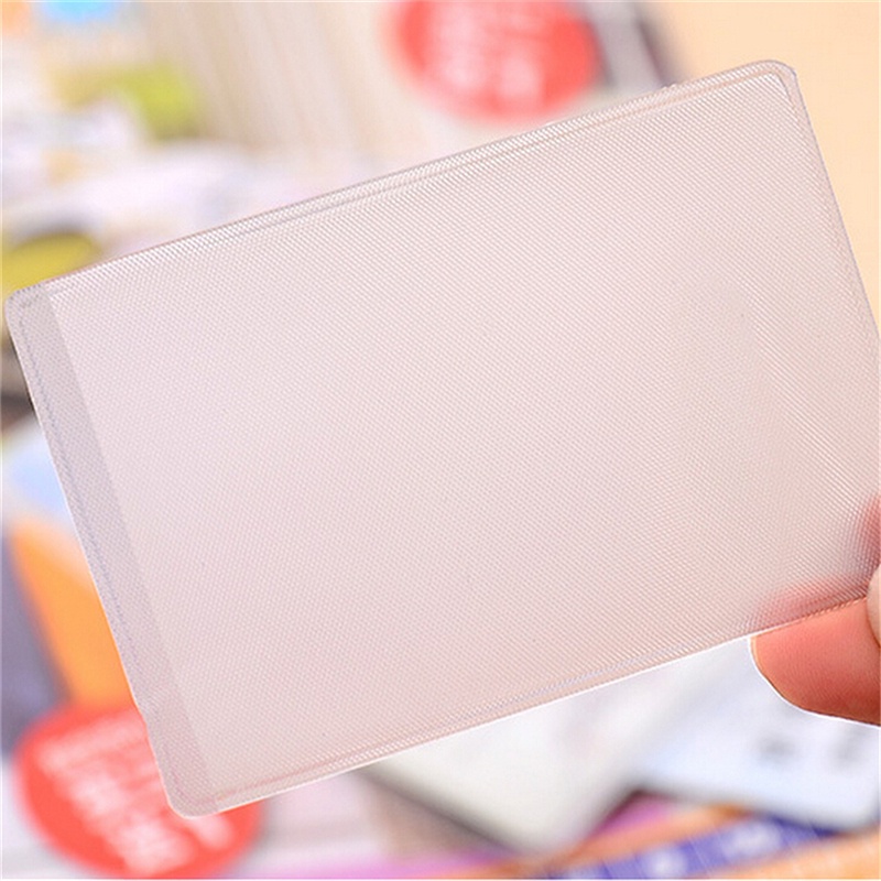 10pcs Holder Pelindung Kartu Kredit / ID / Bisnis Bahan PVC Frosted Bening