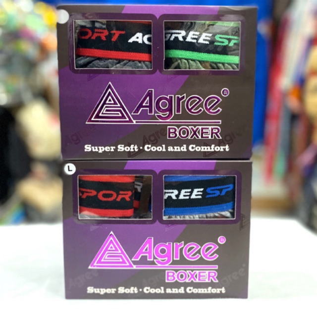 CD Kotak / Celana Dalam Boxer Pria AGREE 6603 isi 2pcs