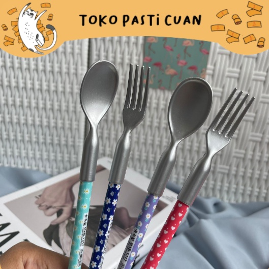 

pensil susun variasi alat makan sendok dan garpu alat tulis kantor bisa COD keperluan anak sekolah tinta hitam pen lucu imut bolpen fancy unik termurah import ATK