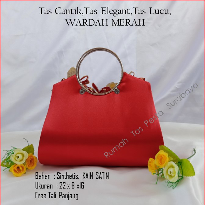 Tas Etnik,Tas Kekinian,Tas Satin,WARDAH MERAH