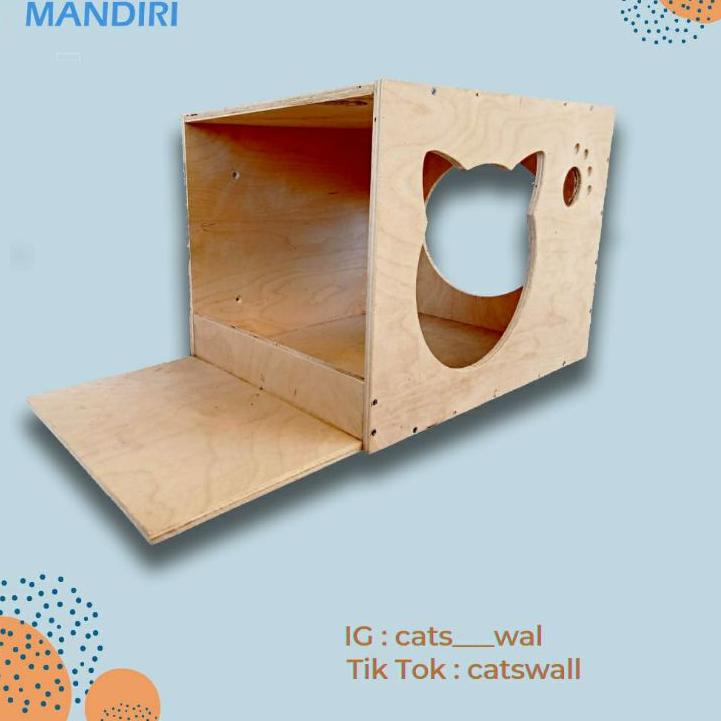 Modern.. Rumah Kucing Lompat Dinding - Kotak Kucing - Kandang 