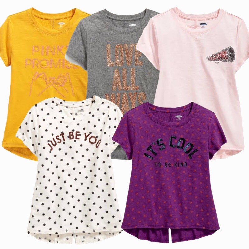 Old n vy kaos anak perempuan Pakaian anak perempuan Old n vy kaos anak perempuan Pakaian anak perempuan