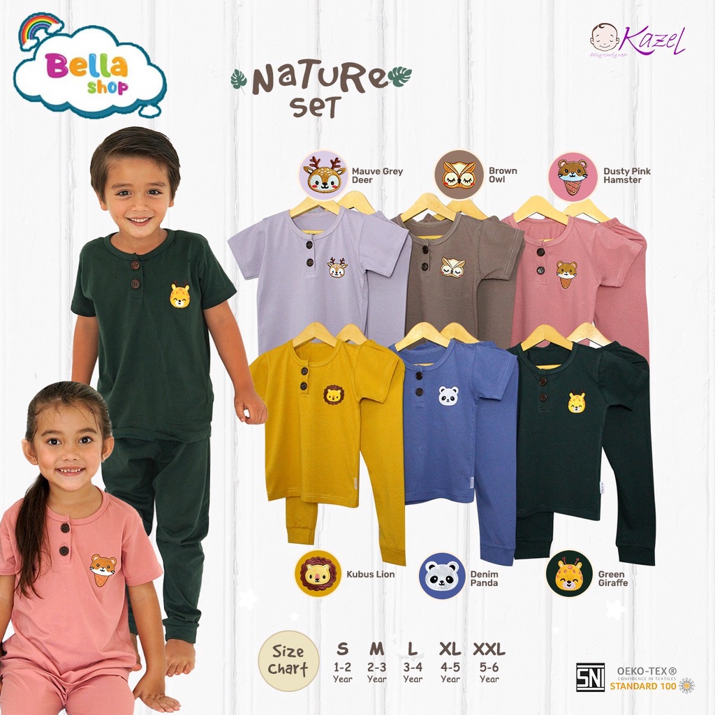 Kazel Nature Set Bordir Unisex Edition 0-5Thn 1Stel BELLA SHOP