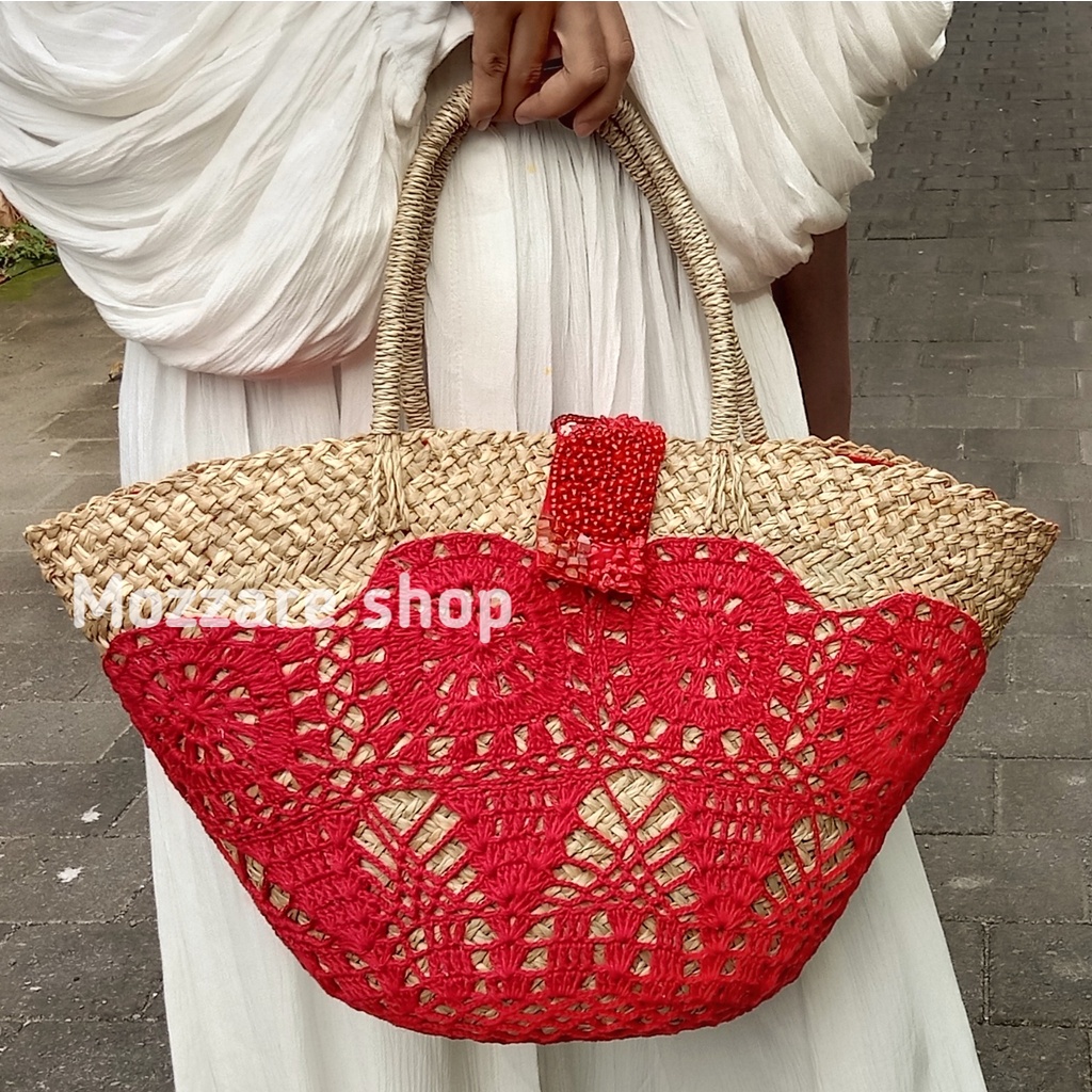 tas rotan rajut bali tas anyam mendong handmade pantai bali