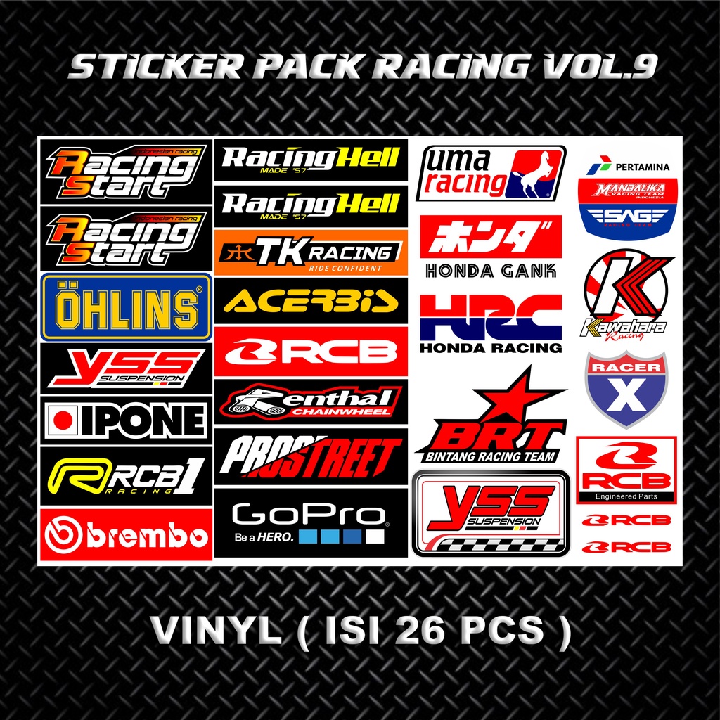 STICKER RACING  / STIKER PACK / STIKER MOTOR