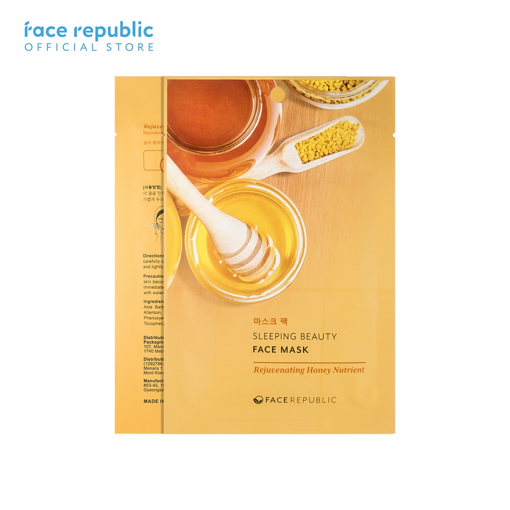 Face Republic Sleeping Beauty Face Mask Rejuvenating Honey 23g (10pcs)