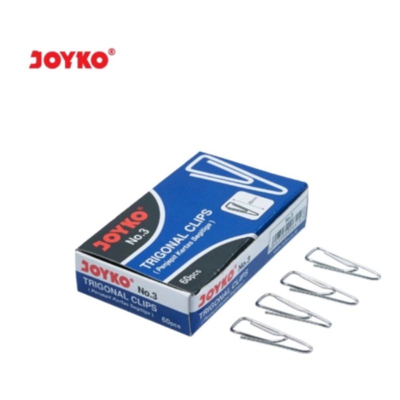 

Paper Clip / Trigonal Clip Klip Penjepit Kertas Joyko No. 3 ( 25 mm )