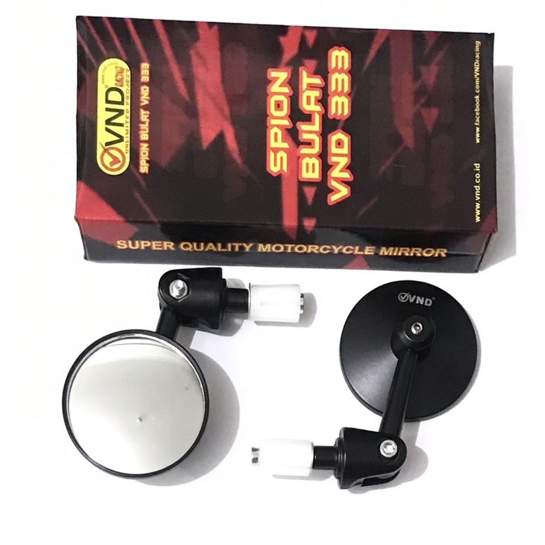 Spion Bar End Bulat Spion Jalu Bulat Original Merk VND Universal Buat Semua Motor Bisa