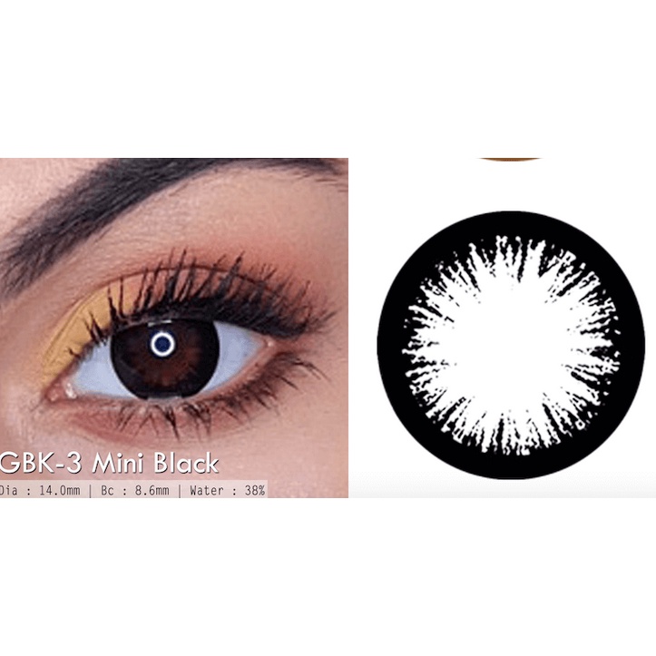 SOFTLENS FUZZY EOS GBK -3 BLACK ( NORMAL S.D -7.00 ) 14 MM