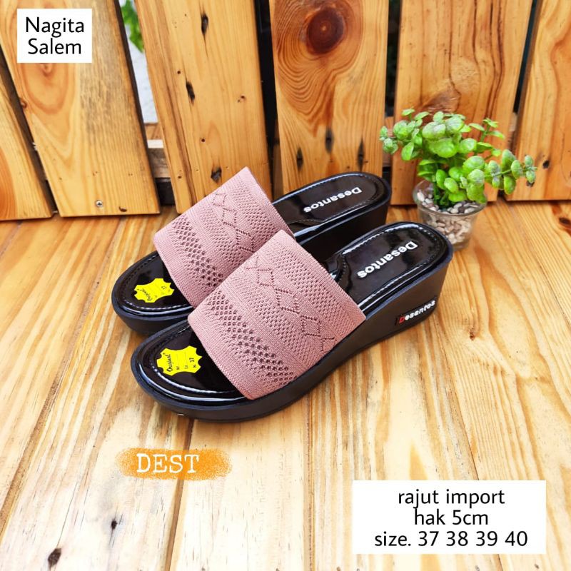 Wedges Rajut Import Desantos