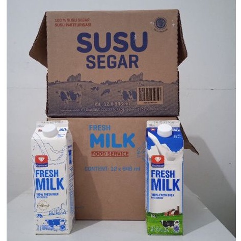 

Fresh Milk Plain Diamond 946ml - 1 liter perdus isi 12pcs