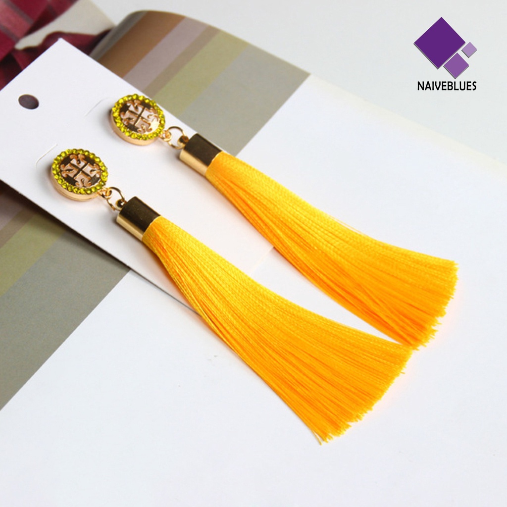 1 Pasang Anting Rumbai Gaya Bohemia Anti Karat Untuk Wanita
