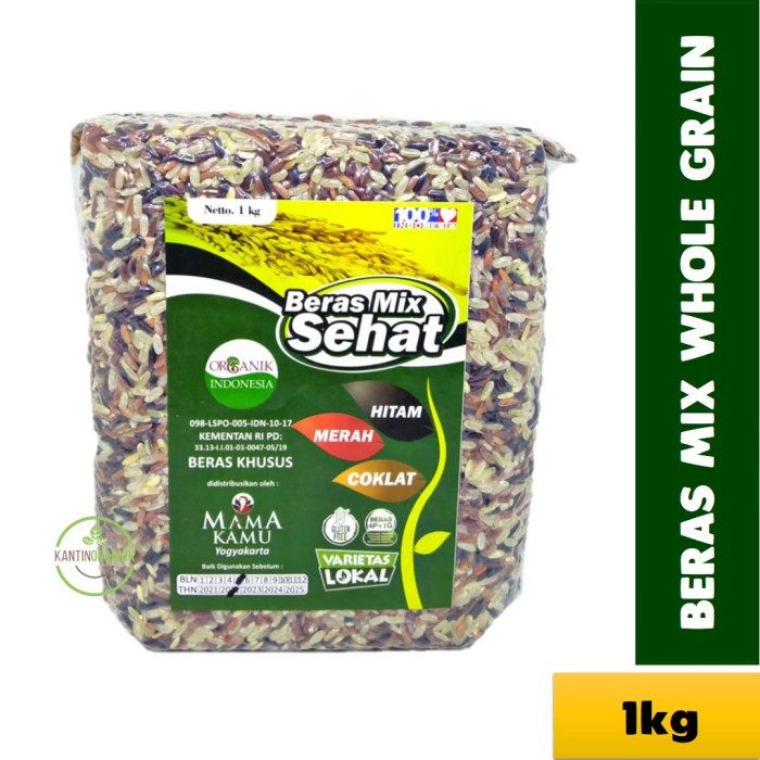 

Beras Organik Mix Hitam-Merah-Coklat Mama Kamu 1kg