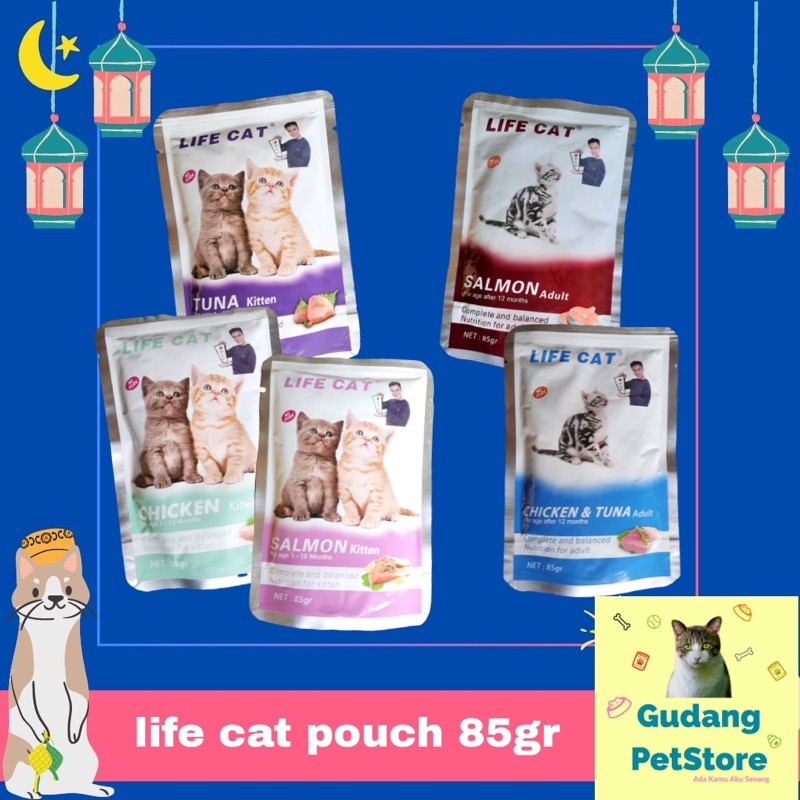 LIFE CAT POUCH Baim Wong 85gr Wet Food makanan kucing (setara whiskas