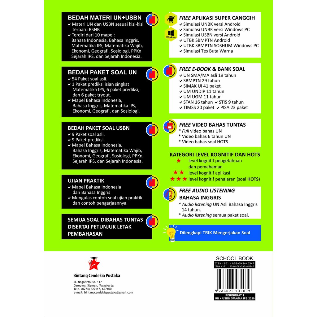 Buku Peringkat 1 Un Usbn Sma Ma Ips 2020 Bintang Cendekia Pustaka