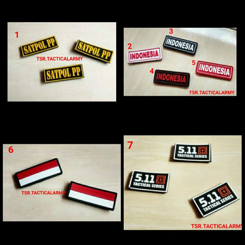 Patch Rubber Emblem Karet buat di pinggir topi