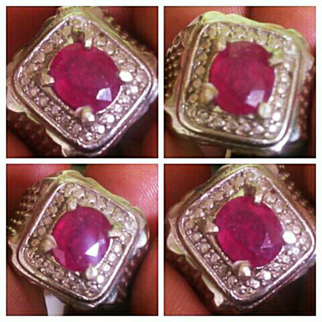 Natural Ruby Cincin Batu Rubi Ori Asli Alam Berkwalitas Ada Jamrud Colombia Safir Padparadscha Ruby 