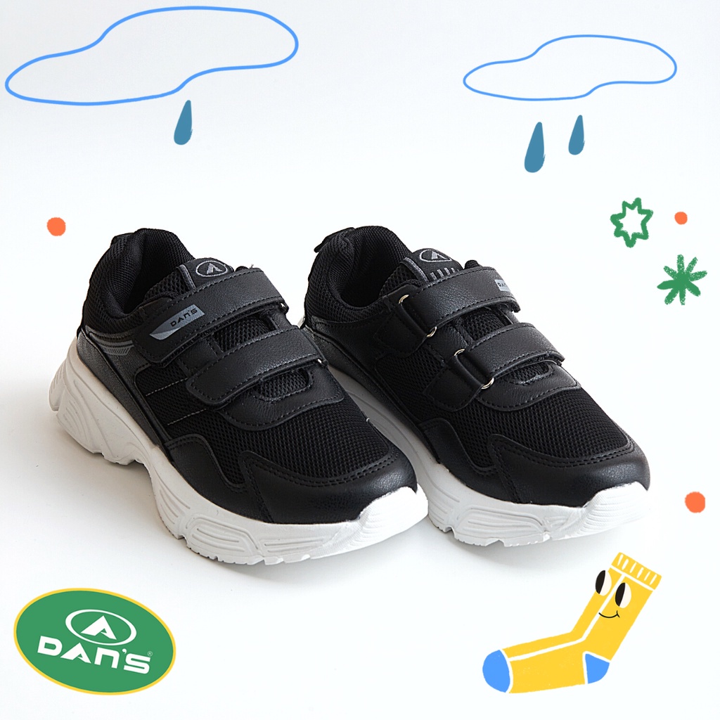 Dans Taven Sepatu Sneakers Anak Laki-Laki - Black White