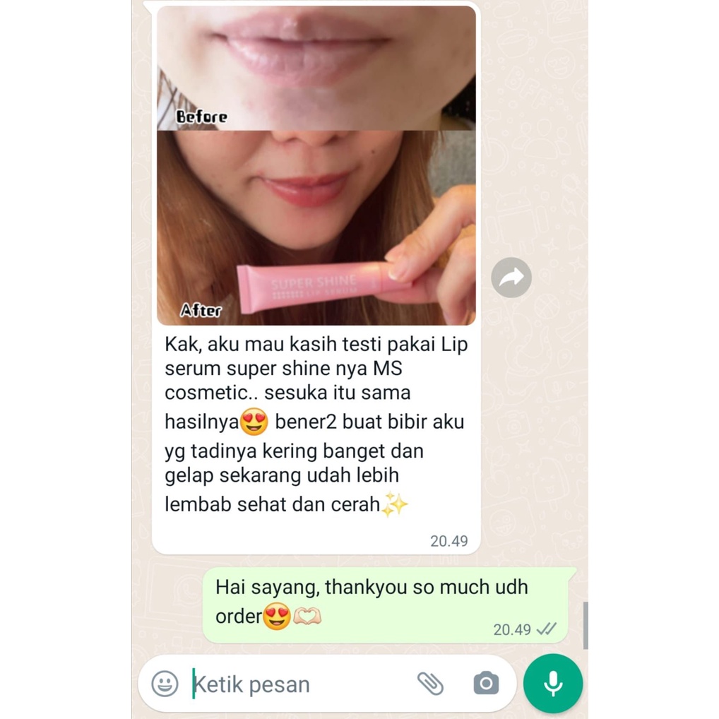 MS Glow Lip Serum Original Terbaru Free Pouch