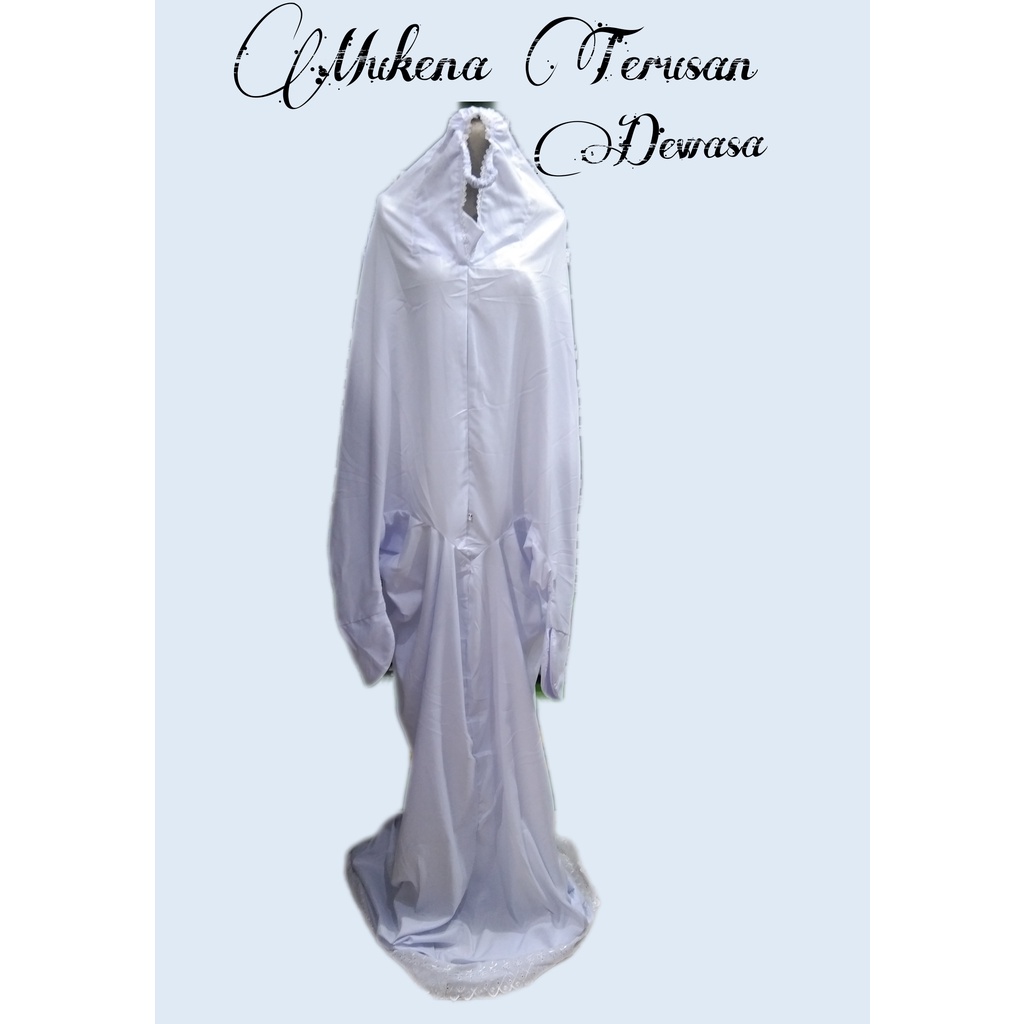 MUKENA TERUSAN KATUN PUTIH BORDIR PINGGIRAN MURAH