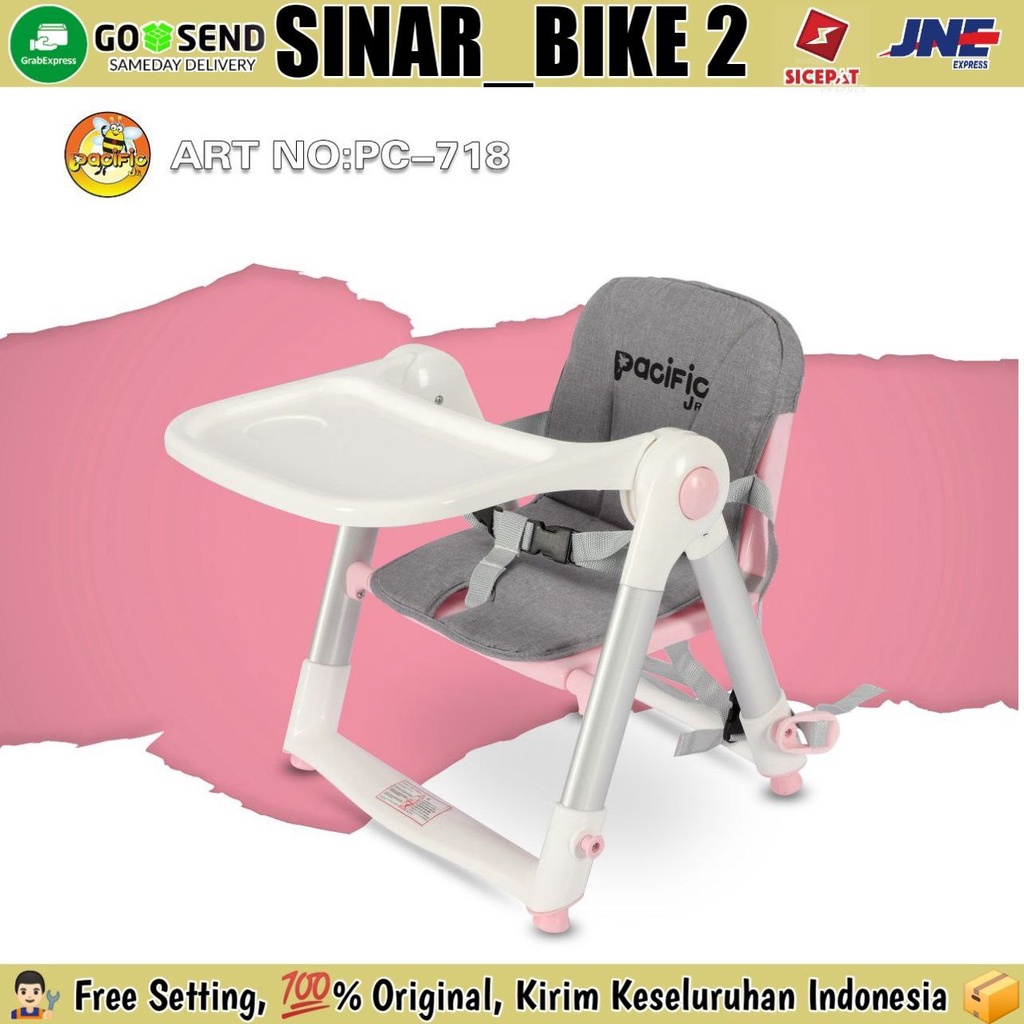 Kursi Makan Bayi PACIFIC PC 718 Folding Dining Booster Baby Chair Bisa Dilipat FREE Tas Kecil