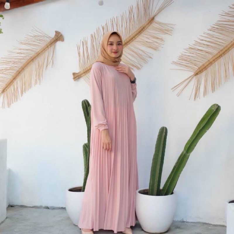 (280) GAMIS PLISKET PAYUNG // MAXY DRESS PLISKET PREMIUM