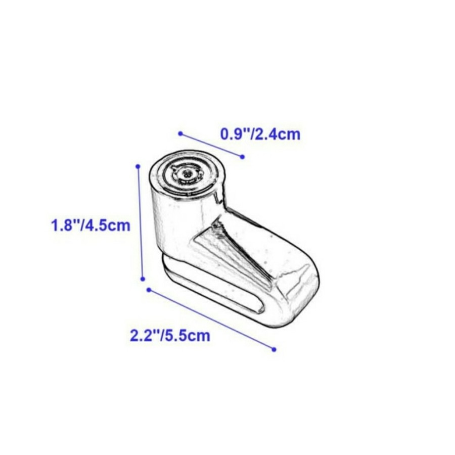 Gembok cakram disc brake rem Motor &amp; Sepeda anti Maling Steel