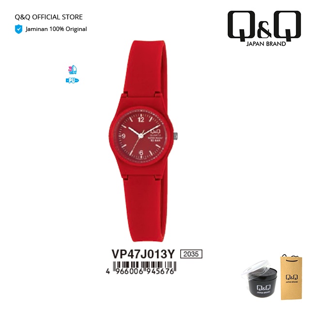 Q&Q QnQ QQ Original Jam Tangan Wanita Analog Karet - VP47 VP47J Tahan Air 10 BAR-3