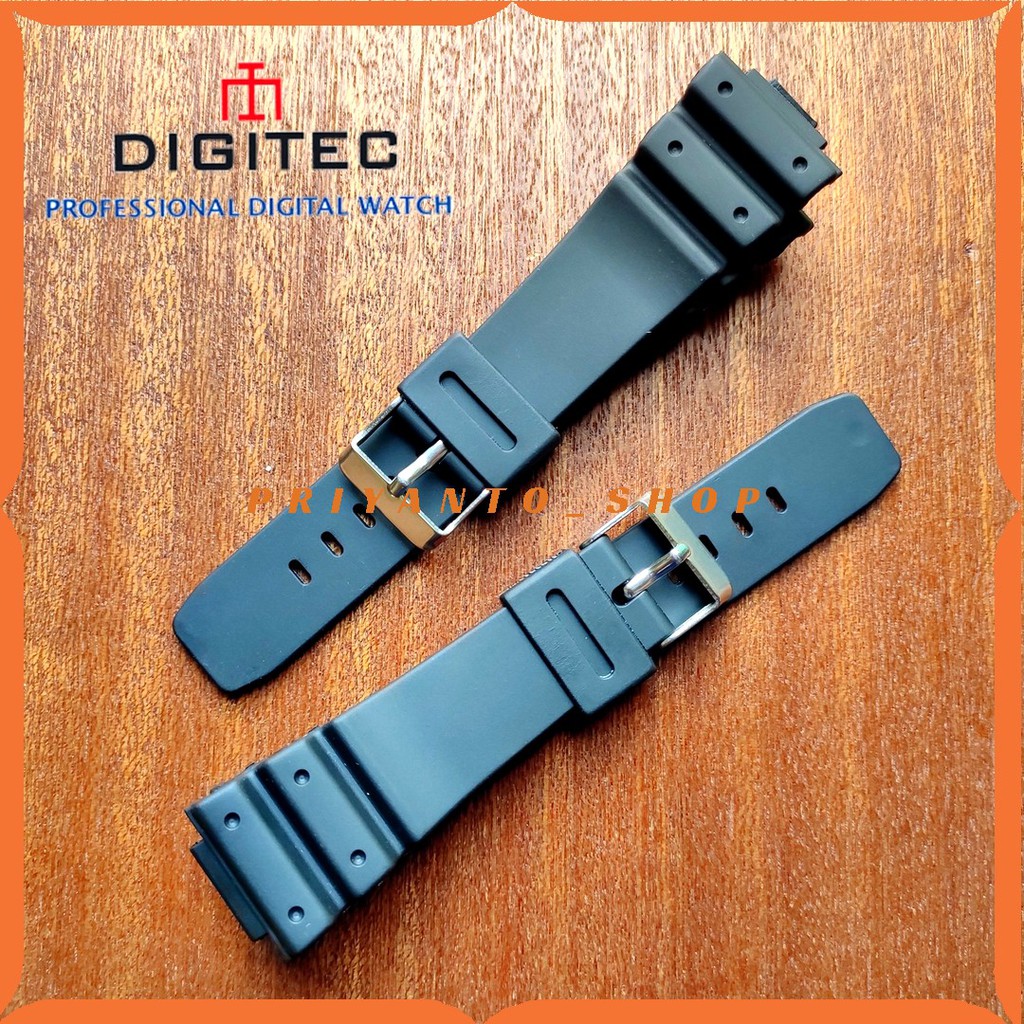 Strap Tali Jam Tangan Digitec 3090 Digitec DG-3090T Oem hitam Rubber Watch