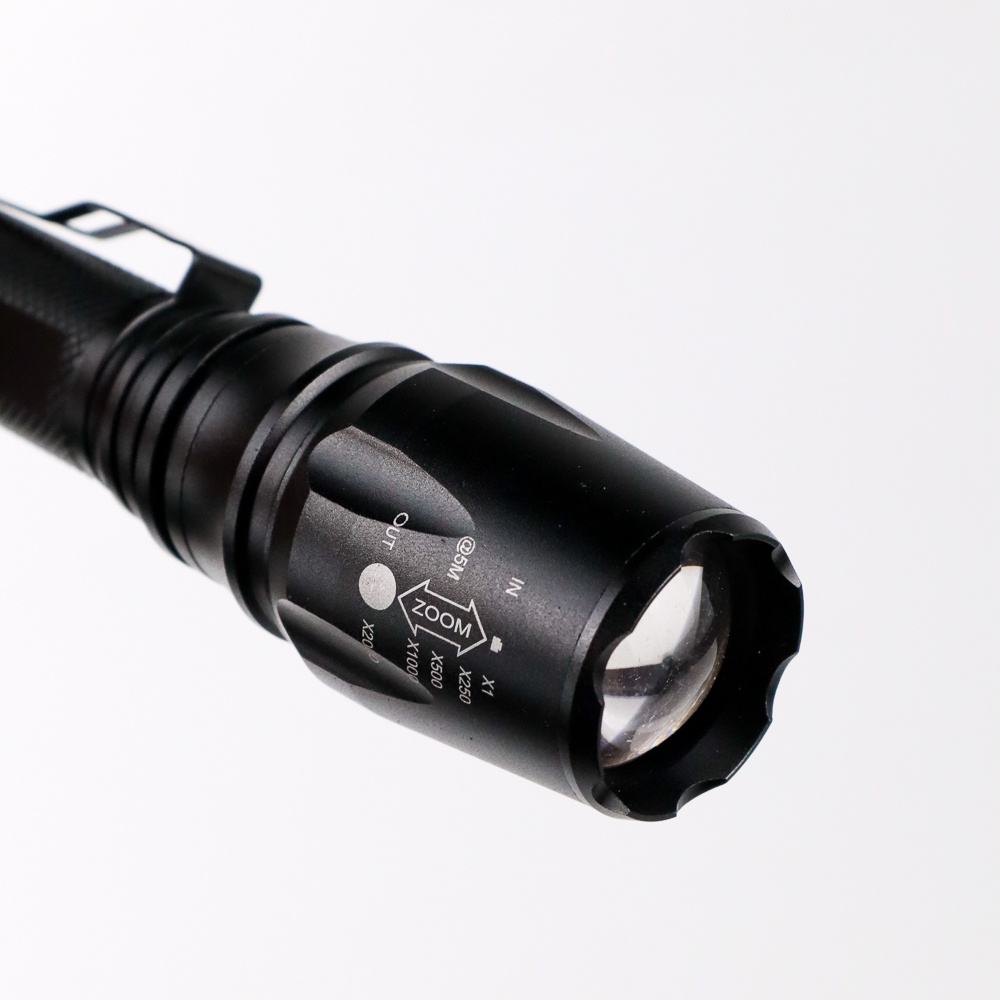 Senter LED Flashlight Cree XM-L T6 3800 Lumens - E27 - OMFL20BK Black