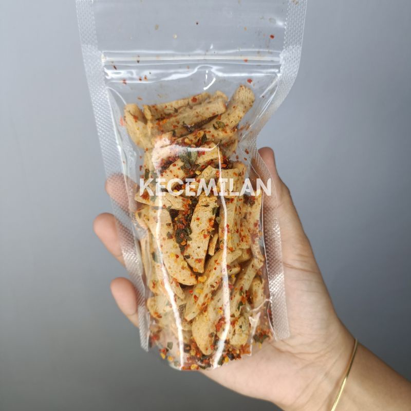 

Basreng Stik Pedas Daun Jeruk / Basreng Pedas Bumbu Basah 80 Gram / Basreng Viral
