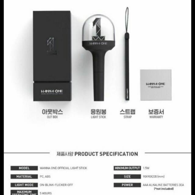 Ready Stock WannaOne OFFICIAL LIGHTSTICK Wanna one