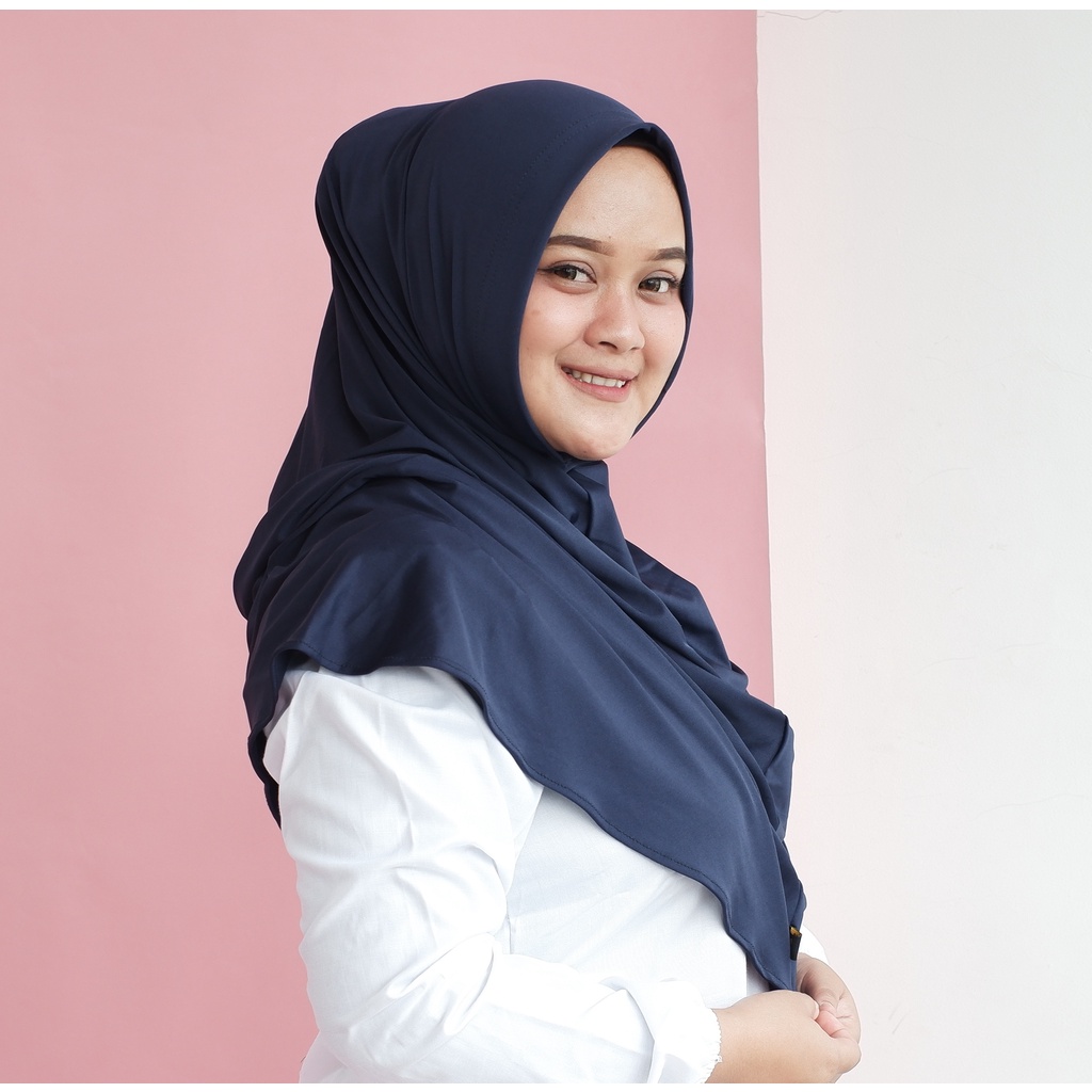 Koyu Hijab Bergo Jersey Premium Auliya Instan Panjang