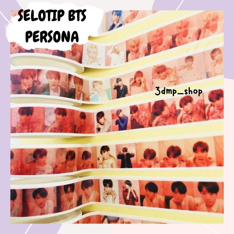 Selotip isolasi solatip washi tape bts persona jin seokjin suga rapmonster