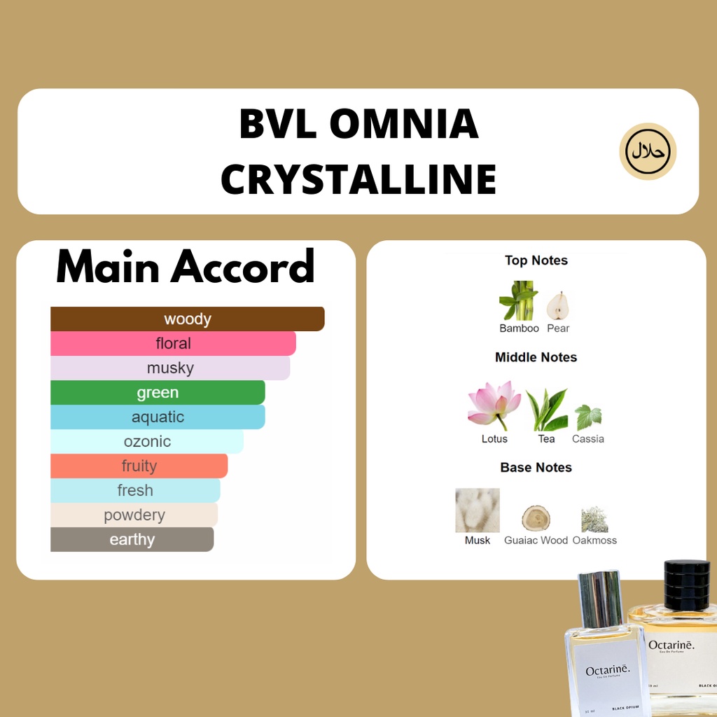 Octarine - Parfum Wanita Pria Tahan Lama Aroma Segar Lembut Inspired By BVL Omnia Crystalline | Parfume Perfume Farfum Minyak Wangi Cewek Cowok Murah Original