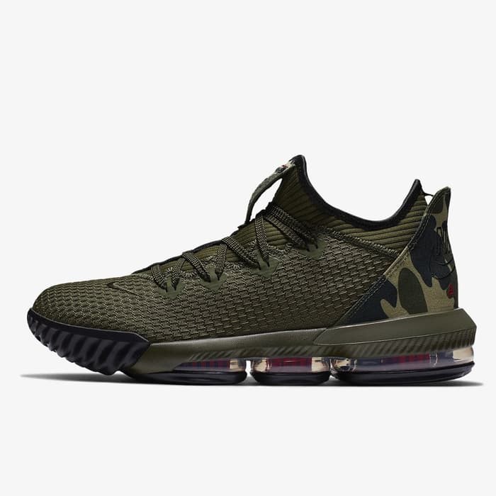 Sepatu Basket Nike Lebron 16 Low Camo Original CI2668-300