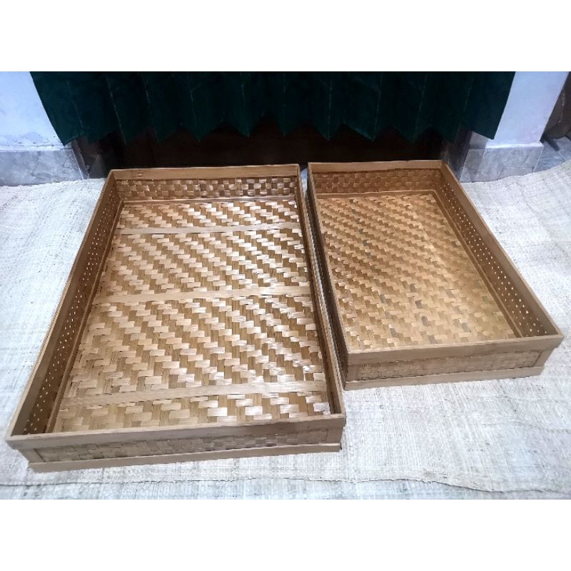 KOTAK TUMPENG NASI KUNING BOX BAMBU GERAISURYA SET  2