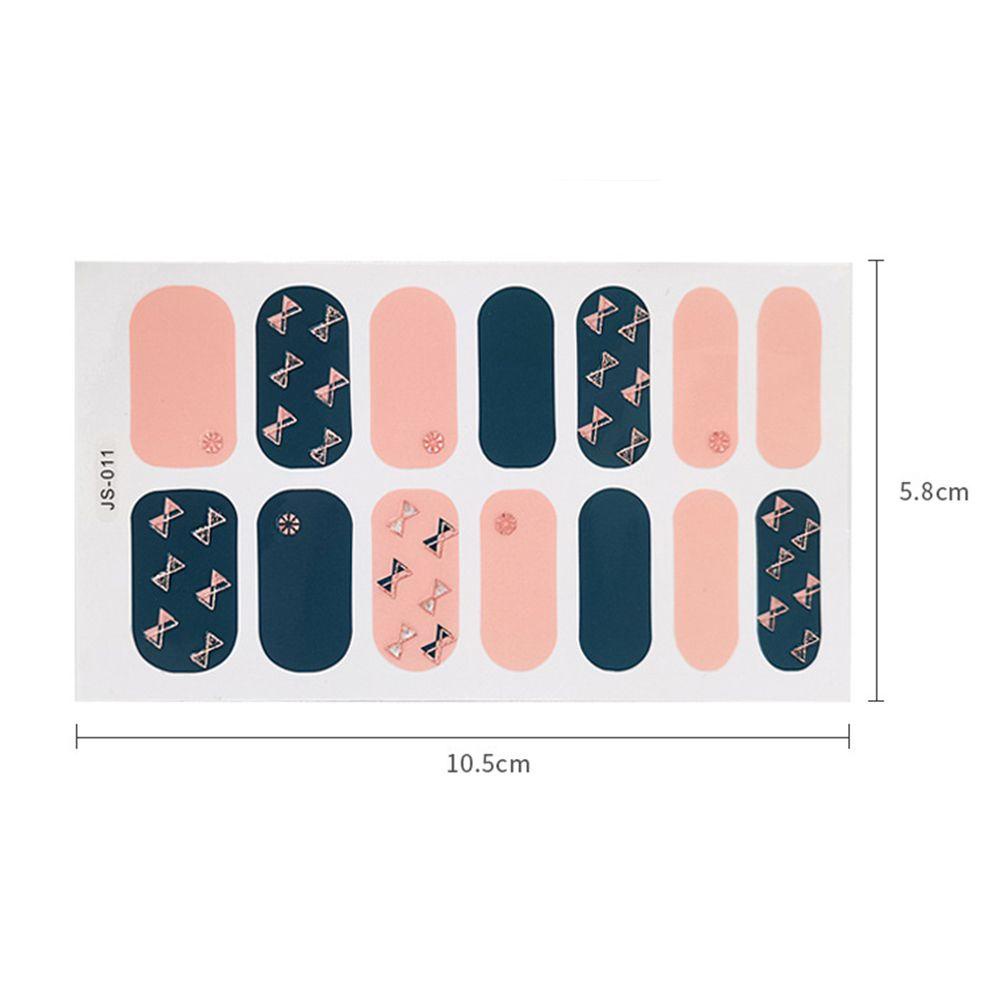 AUGUSTINA Agustinina Self-Adhesive Nail Stiker Bersinar Ikatan Simpul Dekorasi Kuku Nail Art Slider Relief Patung DIY Kuku Decals