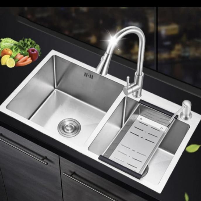 Bak Cuci Piring 2 Lubang 8245/Kichen Sink Onan 2 Lubang