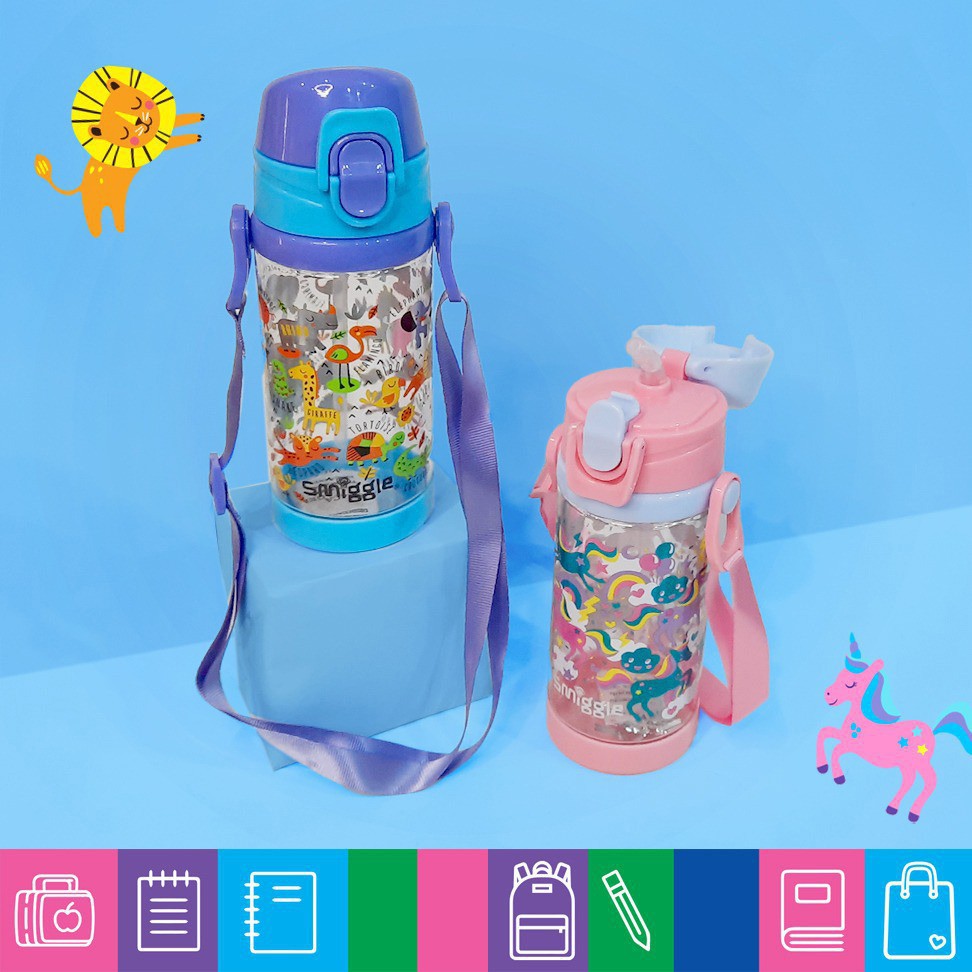 Bakul - Bekal Botol Minum Anak Botol Sekolah 450 ml Karakter Smiggle Wadah Air Botol Sedot Botol Min