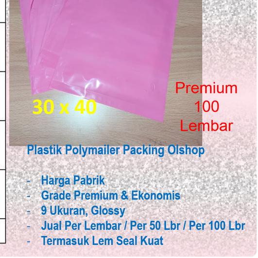 

➵ Polymailer Putih 30x40 100 lbr Amplop Plastik Putih Online Packing - Hitam ♨