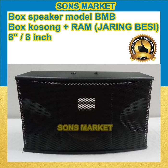 BOX SPEAKER 8 inch MODEL BMB + RAM JARING BOX KOSONG MODEL BMB 8in