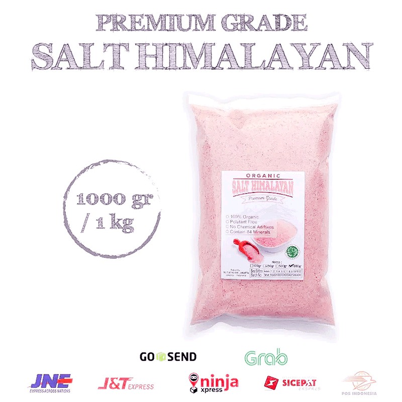 Garam Himalaya 1Kg - Organic Pink Salt Himalayan Premium Grade Light Pink