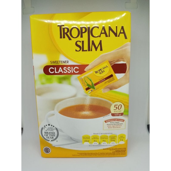 TROPICANA SLIM SWEETENER CLASSIC 50 SACHET