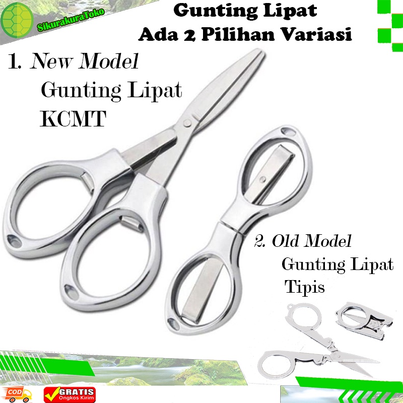 

(SKR) Gunting Lipat Stainless Steel Folding Portable Pocket Scissors Gunting Kapas